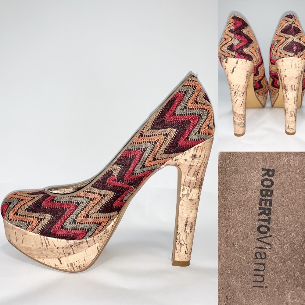 Roberto Vianni Fabric Women's Platform - SZ 8